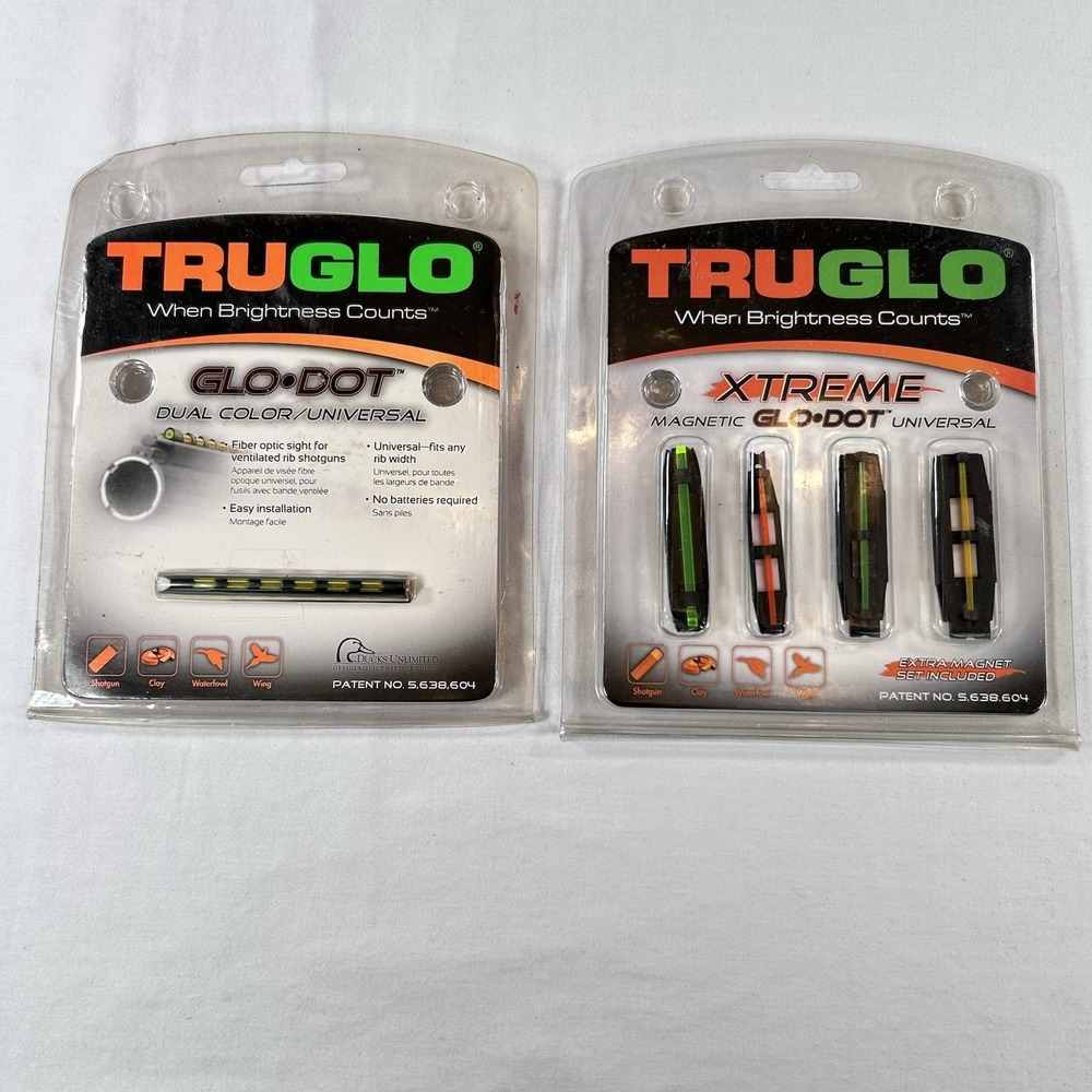 TruGlo Xtreme Magnetic Fiber Optic Shotgun Sight Universal TG90X Dual TG90D